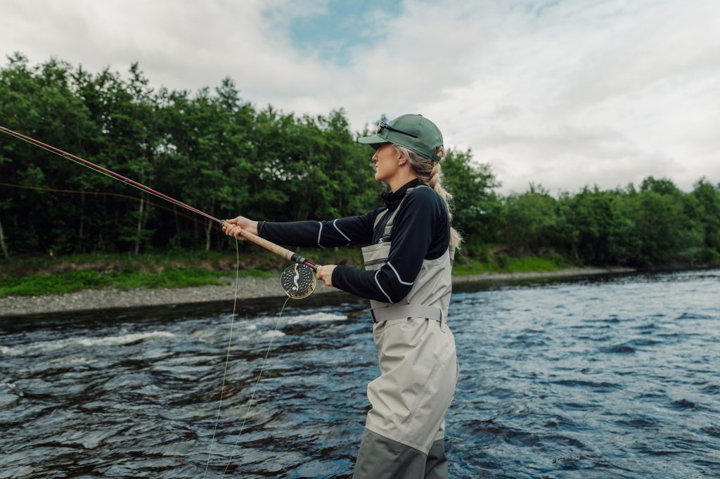 Bilde av laksefiske i Verdalselva